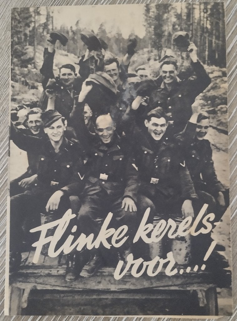 Flinke kerels voor...! (NL wervingsfolder WO II ), Ophalen of Verzenden, Landmacht, Nederland, Boek of Tijdschrift