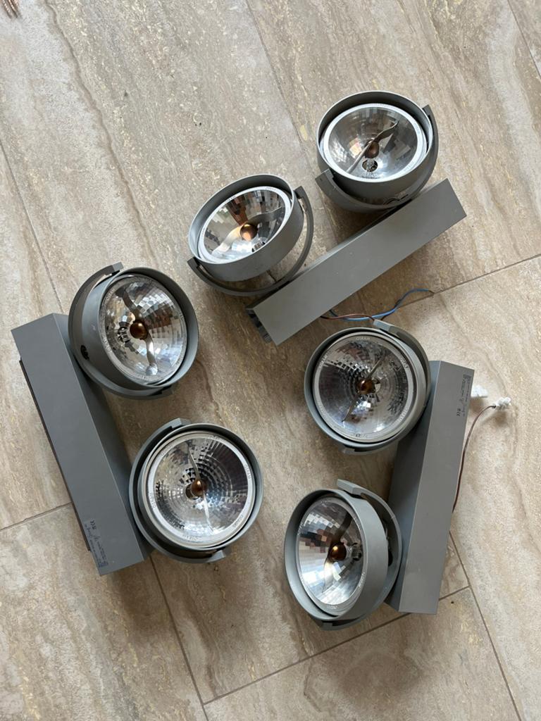 5x Delta Light Rand Plafondlamp LED 2-lichts, Huis en Inrichting, Lampen | Spots, Ophalen of Verzenden, Zo goed als nieuw
