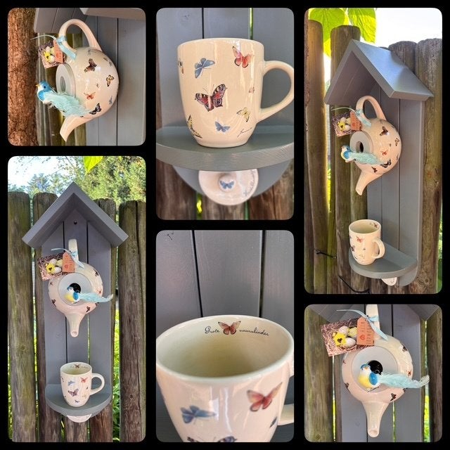 Cadeautip! JBS/DE Vlinders Theepot Vogelhuisje, Ophalen of Verzenden, Nieuw