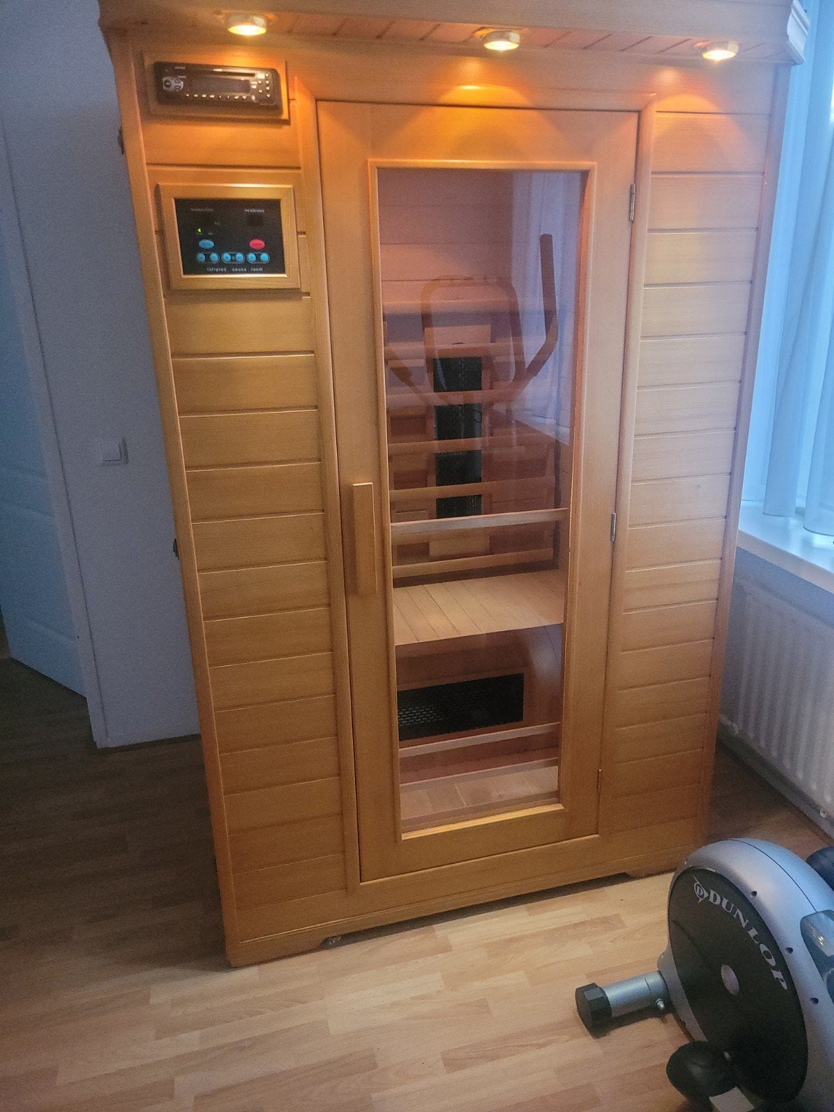 Compacte 2 personen Infrarood Sauna - Zo goed als nieuw, Ophalen, Zo goed als nieuw, Infrarood, Complete sauna