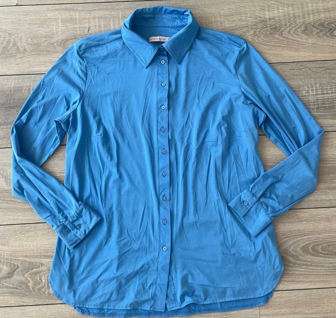 Studio Anneloes Poppy blouse light blue travelstof mt XXL, Ophalen of Verzenden, Zo goed als nieuw, Maat 46/48 (XL) of groter