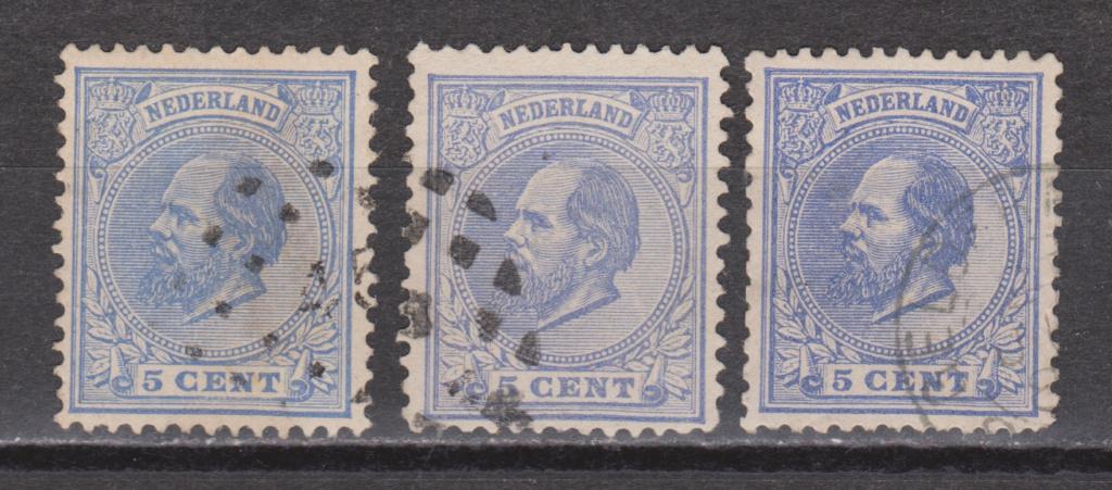 Nederland 19 3x Willem III 1872 ; OUD Nederland voor 10% CW, Postzegels en Munten, Postzegels | Nederland, Ophalen of Verzenden