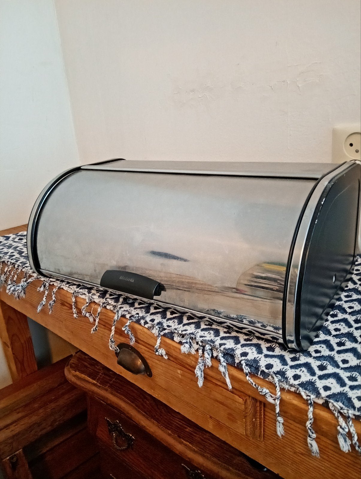 Brabantia Broodtrommel - RVS - Zo goed als nieuw, Zilver, Ophalen of Verzenden, Zo goed als nieuw, Metaal