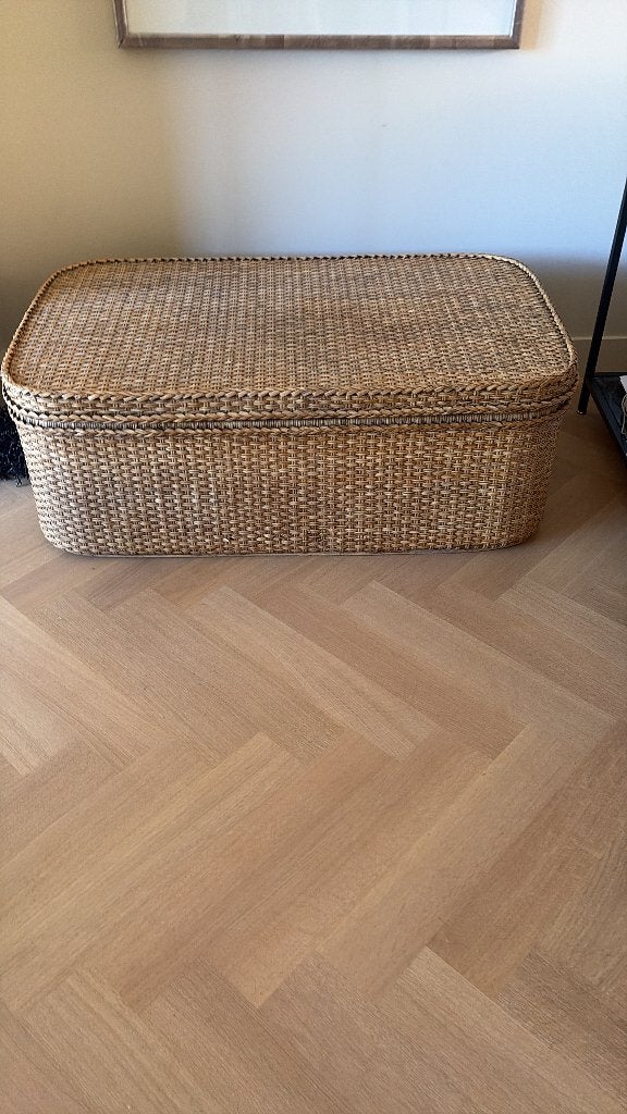 Rotan kist, 100 tot 150 cm, Ophalen of Verzenden, Zo goed als nieuw, 75 tot 100 cm