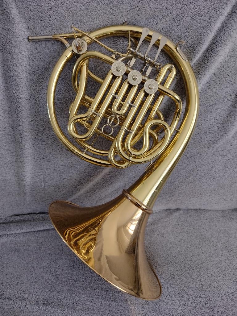 Hans Smit custom made dubbelhoorn, Ophalen of Verzenden, Zo goed als nieuw, Overige typen, Met koffer