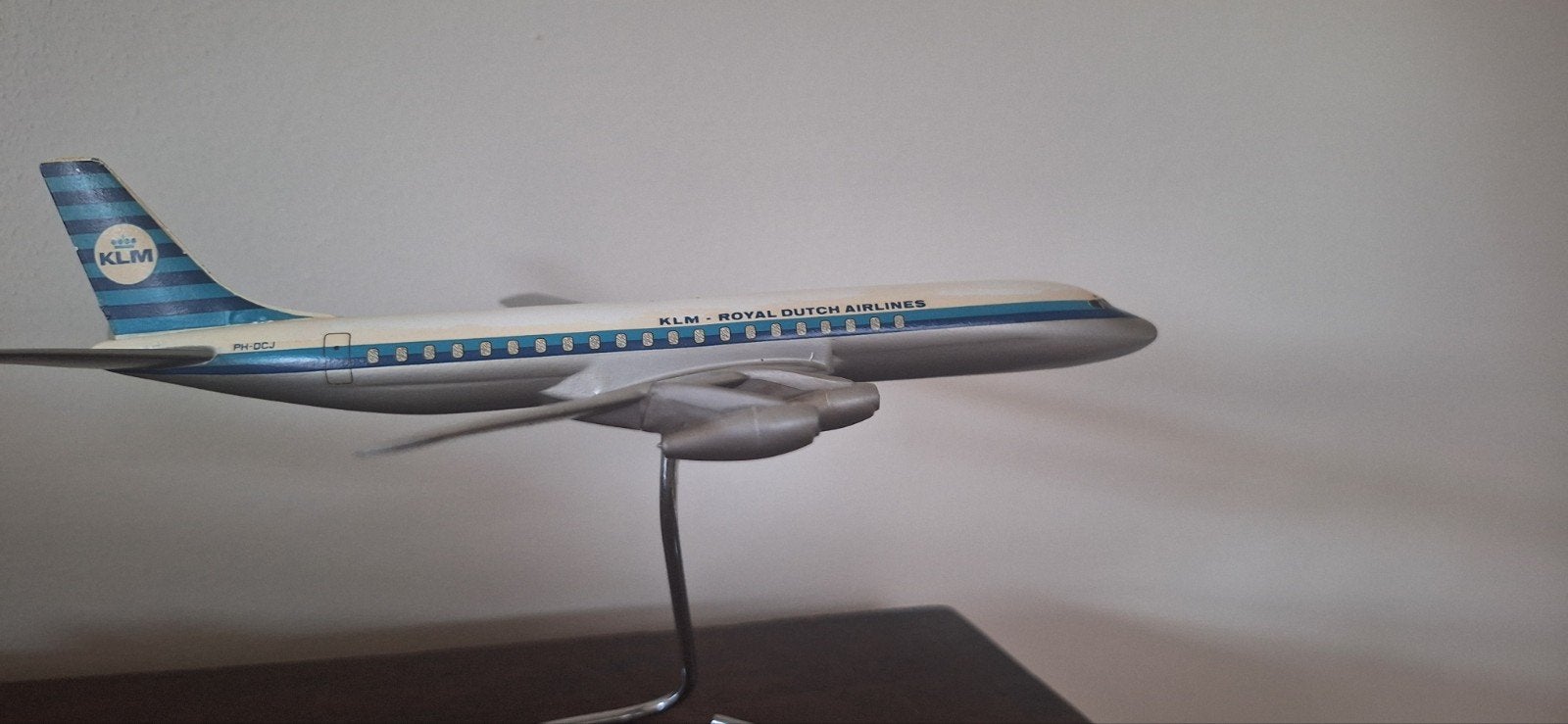 KLM DC-8-55 Schaal 1/200, Verzamelen, Ophalen of Verzenden, Gebruikt, Schaalmodel