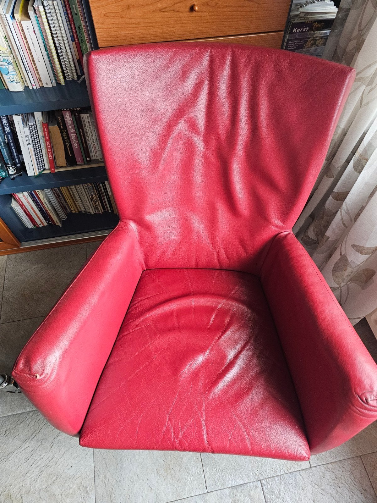 Montis Windy fauteuil - Gérard van den Berg - Leer, Huis en Inrichting, Ophalen, Gebruikt, Minder dan 75 cm, Leer
