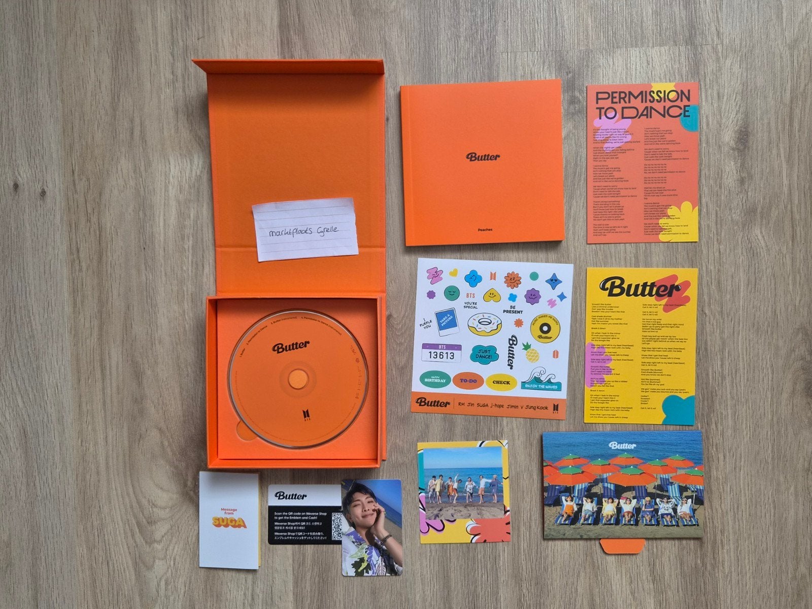 BTS Butter Peaches CD Album (met RM fotokaart), Ophalen of Verzenden, Zo goed als nieuw, Album, Inclusief boekje
