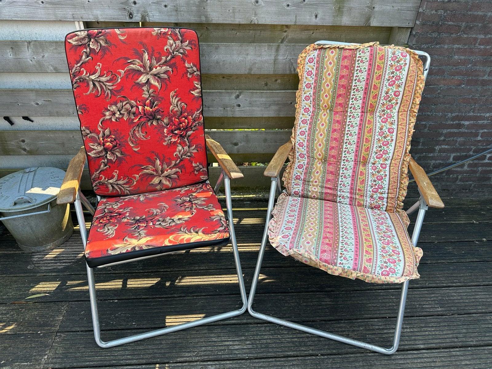 Retro Vintage campingstoelen, Ophalen, Gebruikt, Campingstoel
