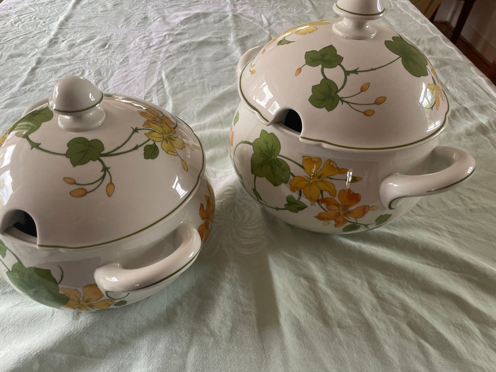 Soepterrines met deksel Geranium Villeroy & Boch, Ophalen, Villeroy & Boch, Overige stijlen, Porselein