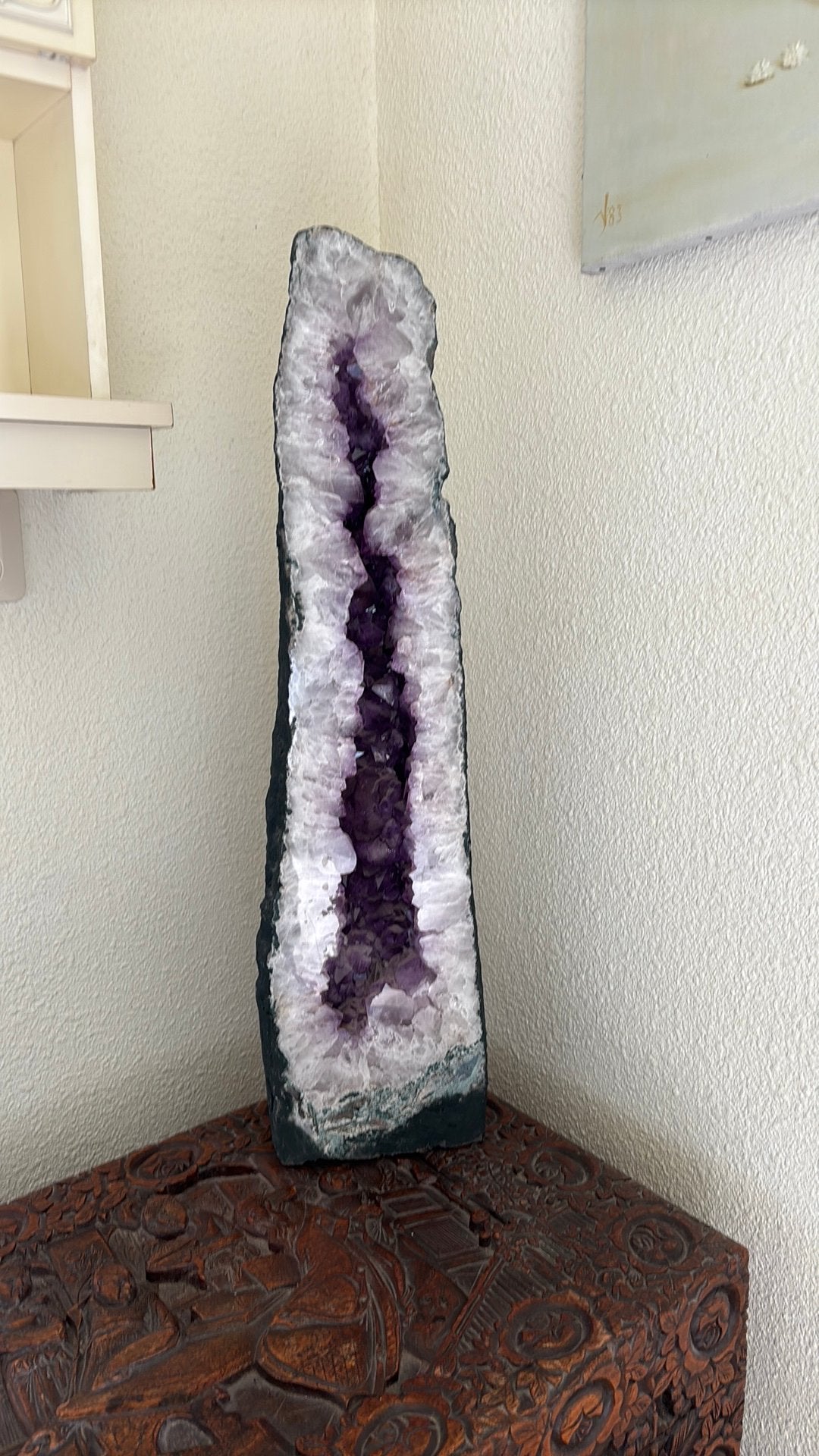 Grote Amethist Geode Toren - Prachtige Decoratie, Ophalen, Zo goed als nieuw