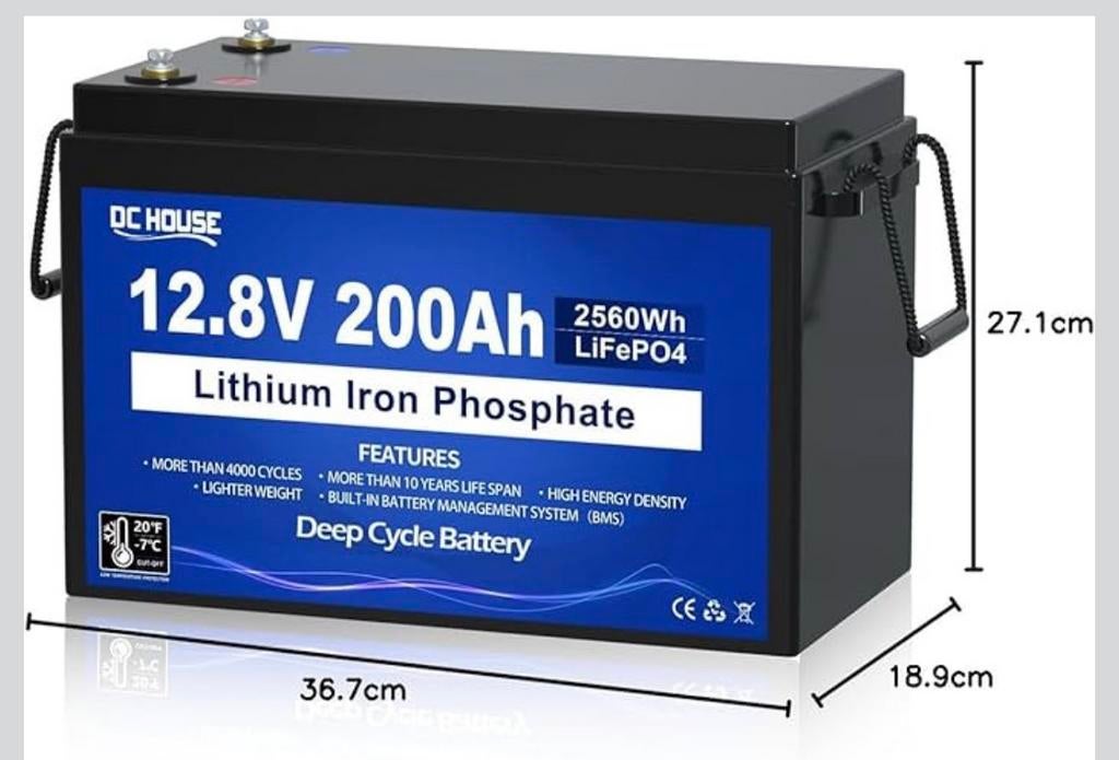 LiFePO4 12V 200Ah compacte Accu - 37cm!, Caravans en Kamperen, Ophalen, Zo goed als nieuw