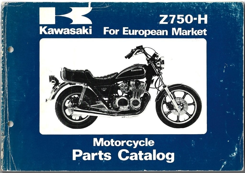 Kawasaki Z750 H parts list (1870z) motor, Motoren, Ophalen of Verzenden, Kawasaki