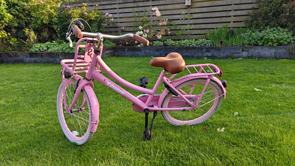 22 inch meisjesfiets met terugtraprem en handrem, Ophalen, Terugtraprem, 22 inch, Gebruikt