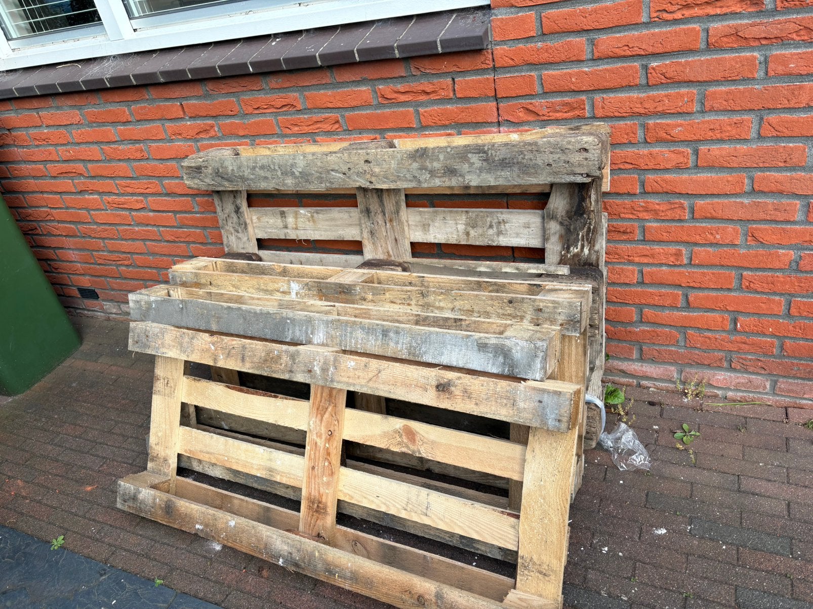 4 houten pallets, Ophalen, Zo goed als nieuw, Pallet, Minder dan 200 cm