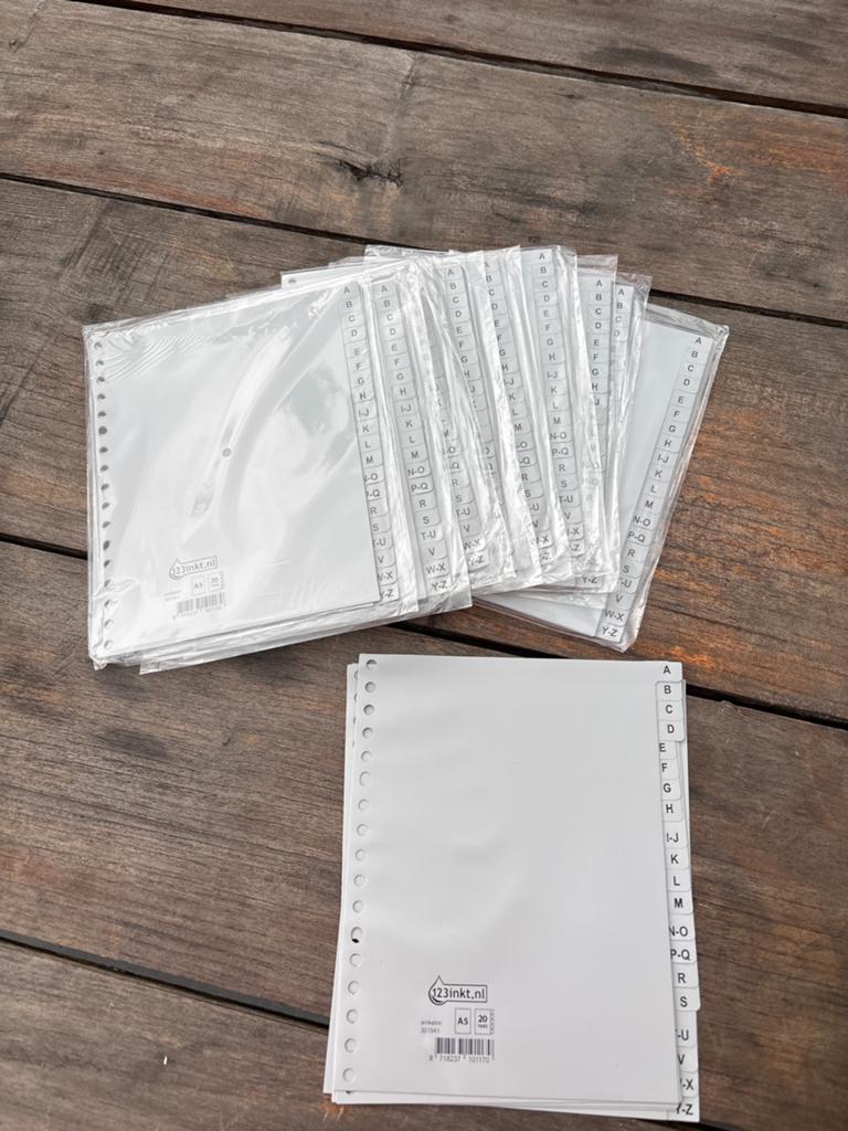 10 pakken ABC-tabbladen A5 formaat - 9 nieuw, 1 geopend, Ophalen, Nieuw