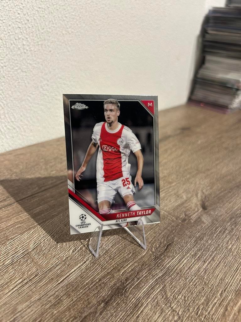 Kenneth Taylor 2021-22 Topps Chrome UCL #126 Ajax Amsterdam, Ophalen of Verzenden, Zo goed als nieuw, Ajax, Poster, Plaatje of Sticker