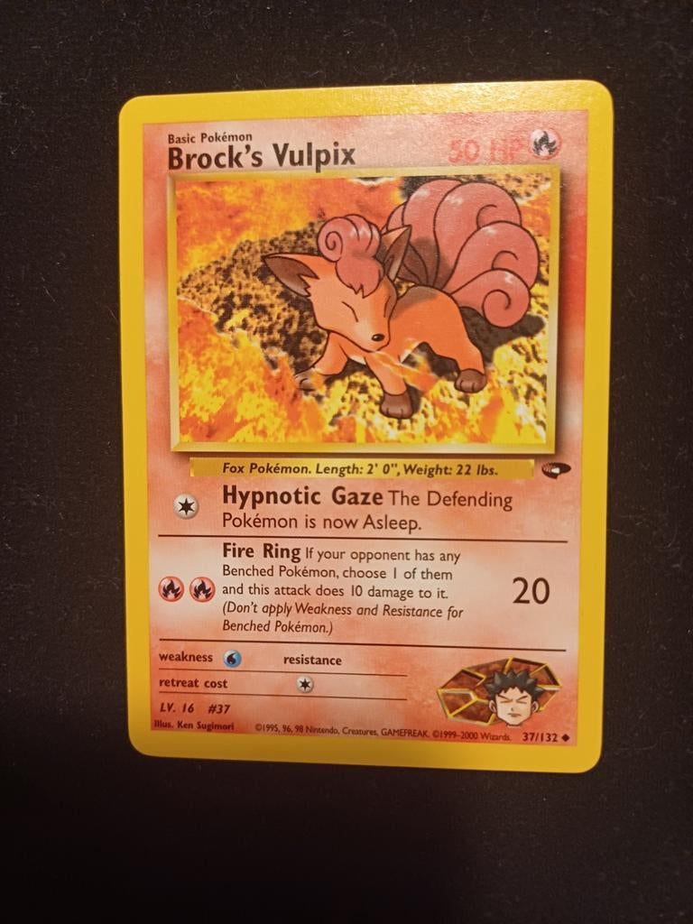 Pokémon Brock's Vulpix - 37/132, Ophalen of Verzenden, Losse kaart