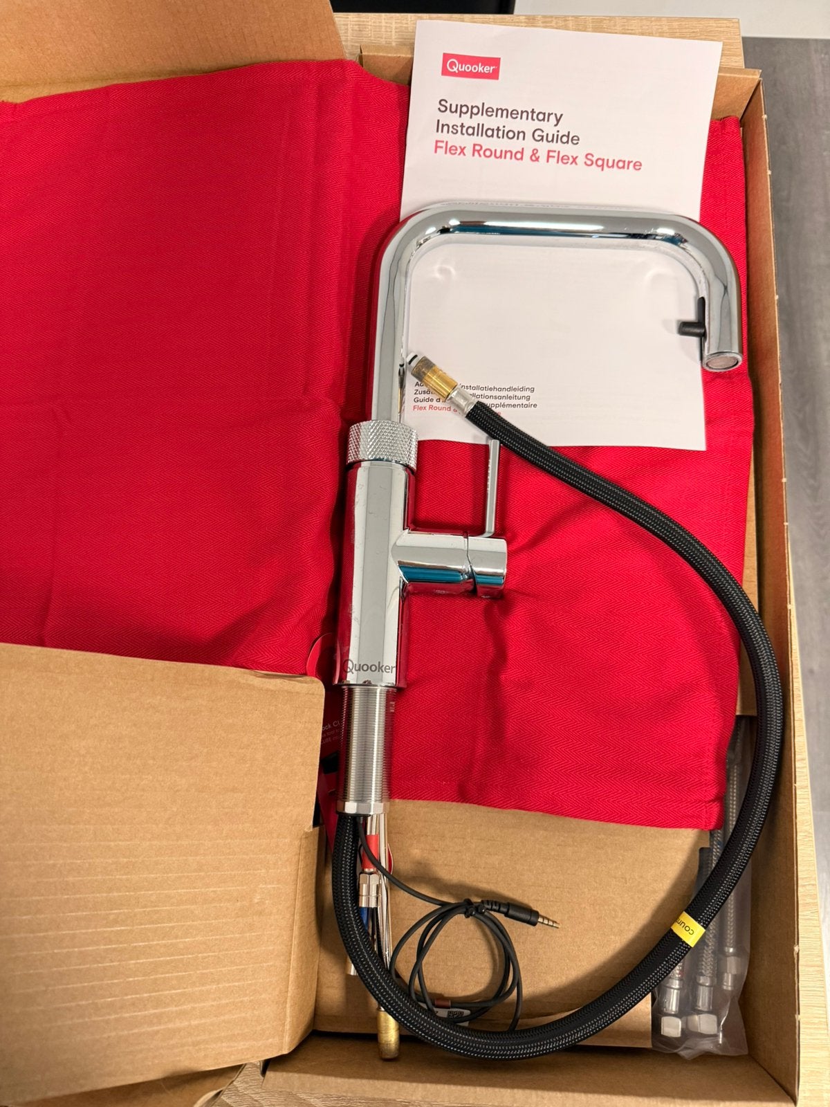 Quooker keukenkraan Flex chroom, Doe-het-zelf en Verbouw, Sanitair, Ophalen of Verzenden, Zo goed als nieuw, Chroom, Kraan