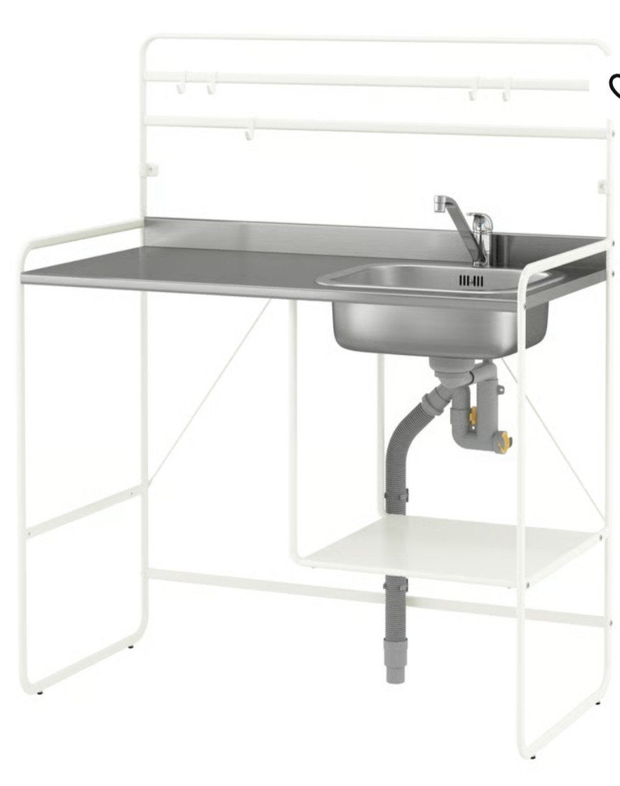 IKEA SUNNERSTA Mini Keuken met Spoelbak, Huis en Inrichting, Ophalen, IKEA, Metaal, Wit