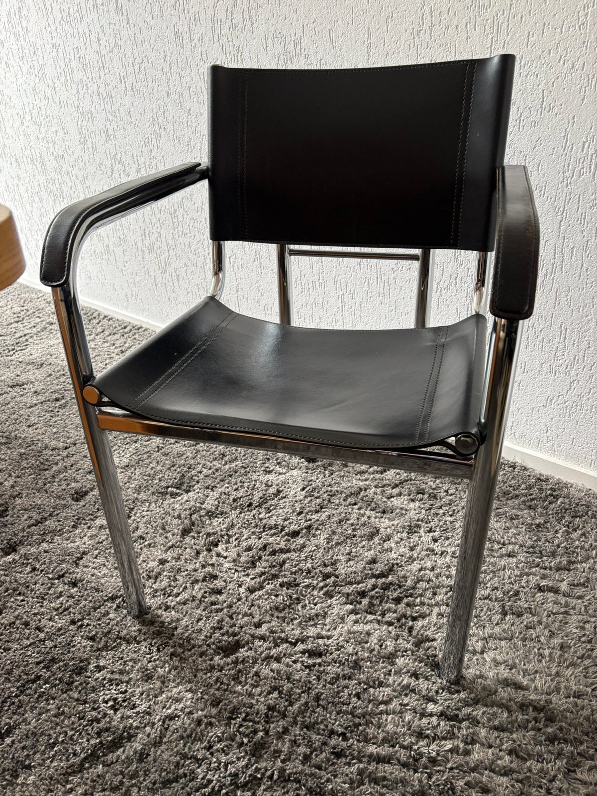 Italiaanse leren designstoelen Bauhaus stijl buisframe, Ophalen, Zo goed als nieuw