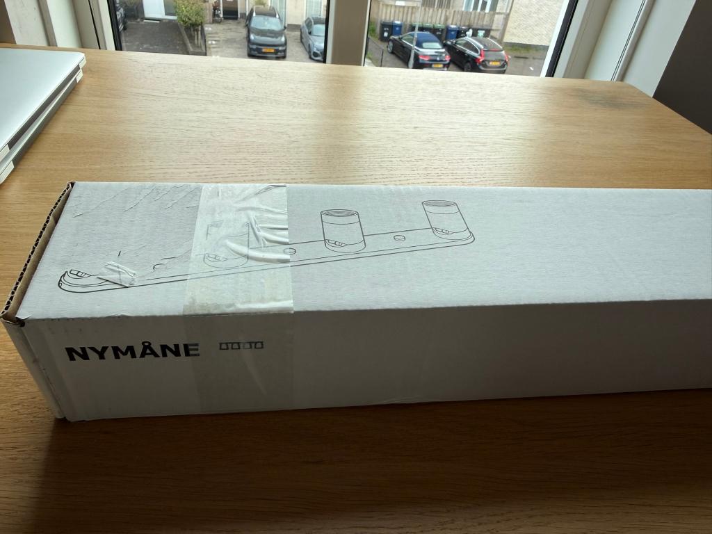 IKEA NYMANE plafondspot 4 spots zwart — nieuw nooit gebruikt, Huis en Inrichting, Ophalen, Nieuw, Metaal of Aluminium, Led