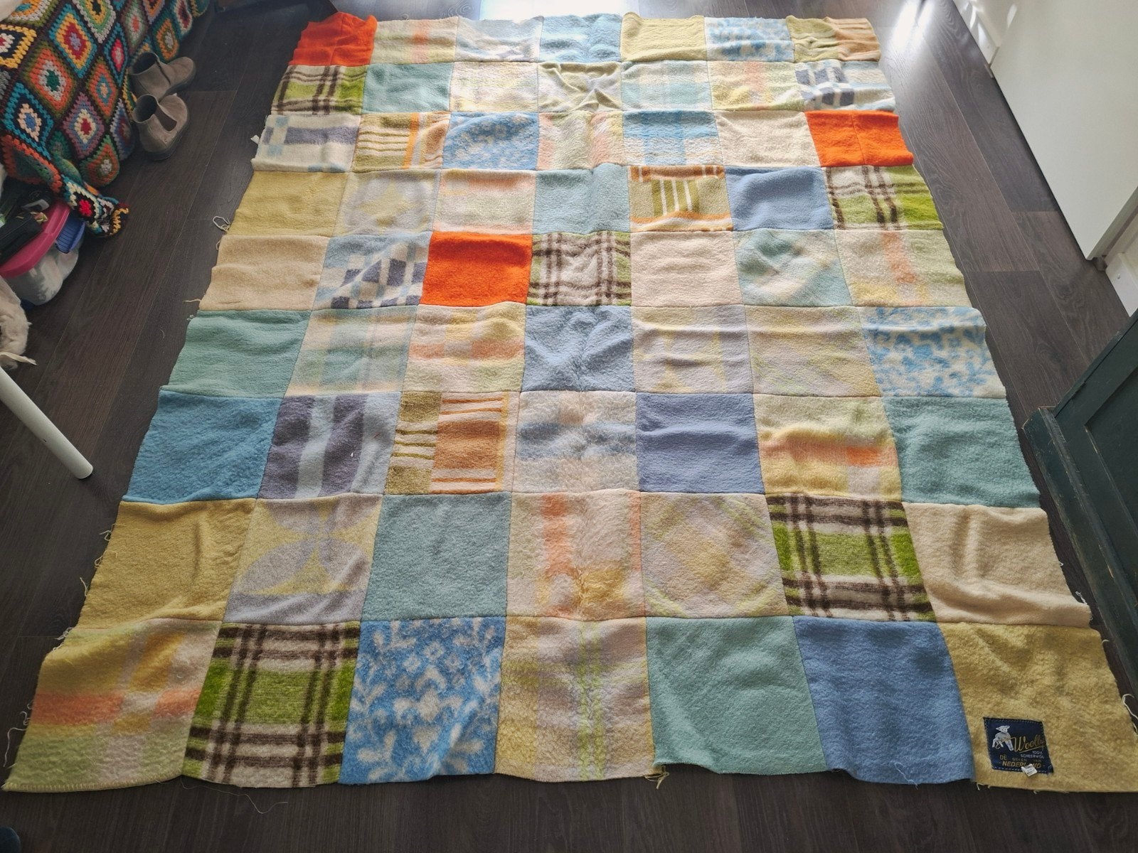 wollen deken 2.5 x 1.9 met verschillende kleuren, 190 cm, Wol, 250 cm, Ophalen of Verzenden