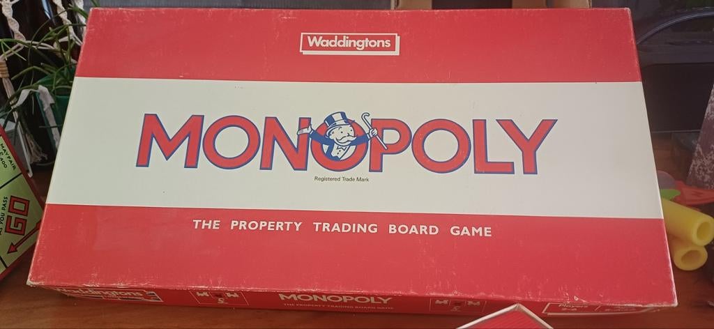Vintage Monopoly Bordspel van Waddingtons, Vijf spelers of meer, Ophalen, Gebruikt, Waddingtons