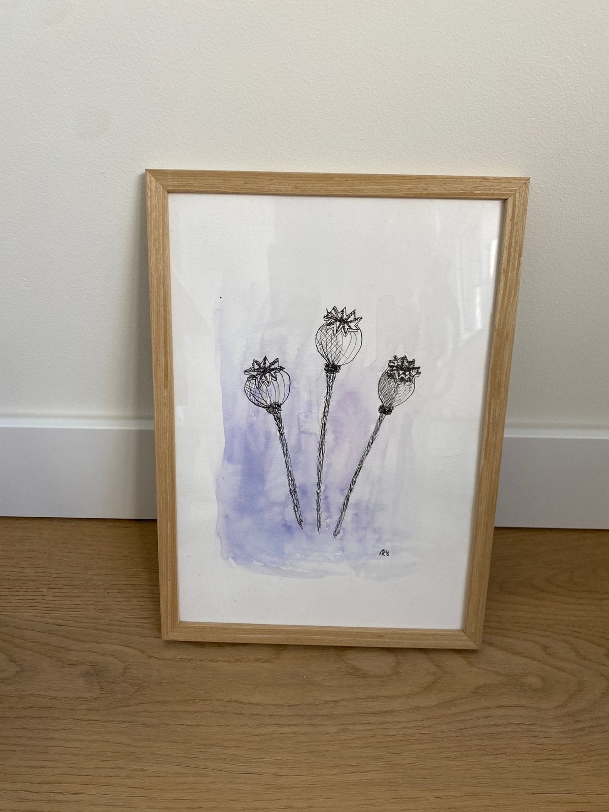 Origine schilderij in houten lijst hkliving stijl geen print, Ophalen of Verzenden, Zo goed als nieuw