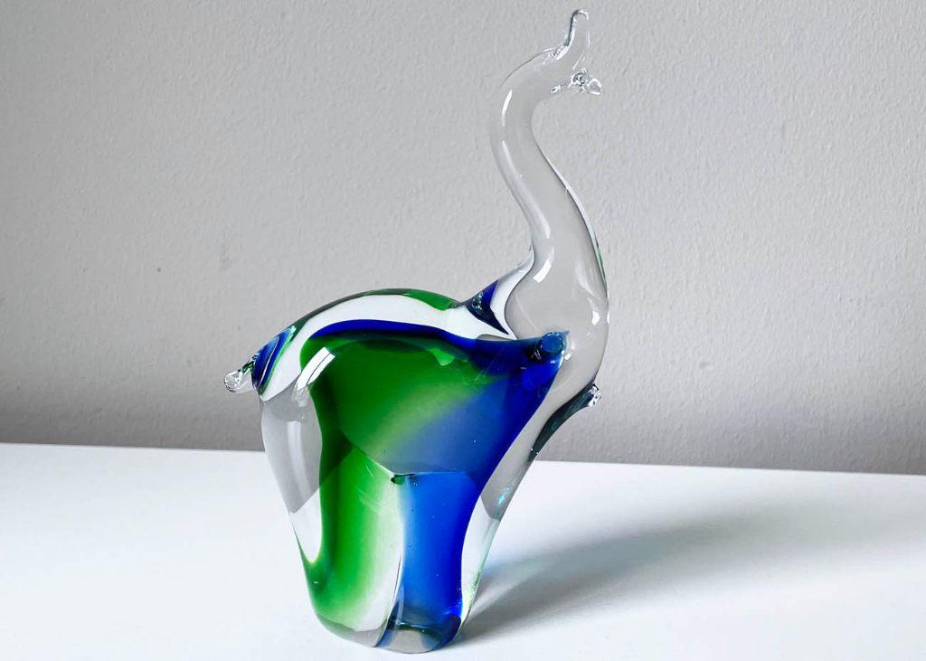 Groen/Blauw/Blank Olifant (Murano), Ophalen of Verzenden