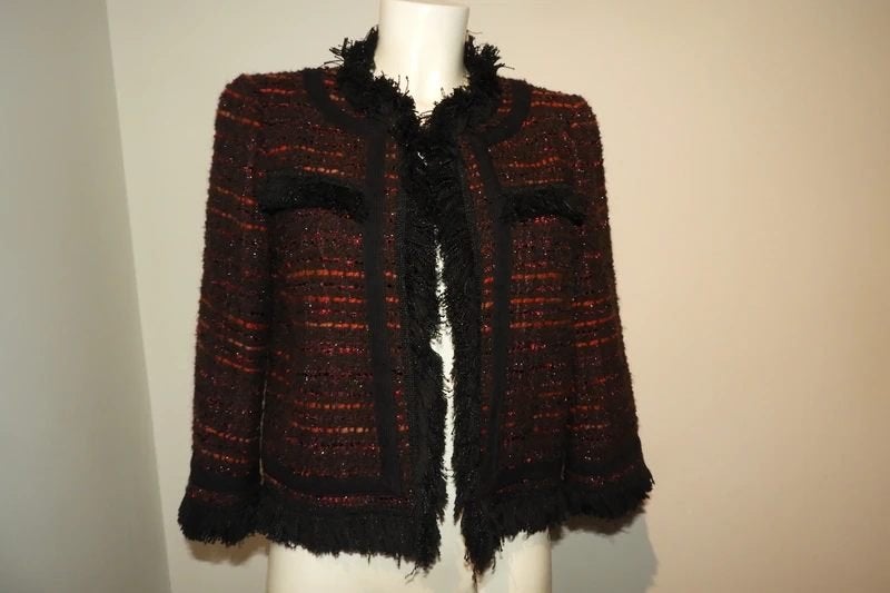Kate Spade dikker jasje ruwe afwerking ruiten Winters 6/S, Kate Spade, Zo goed als nieuw, Jasje, Maat 36 (S)