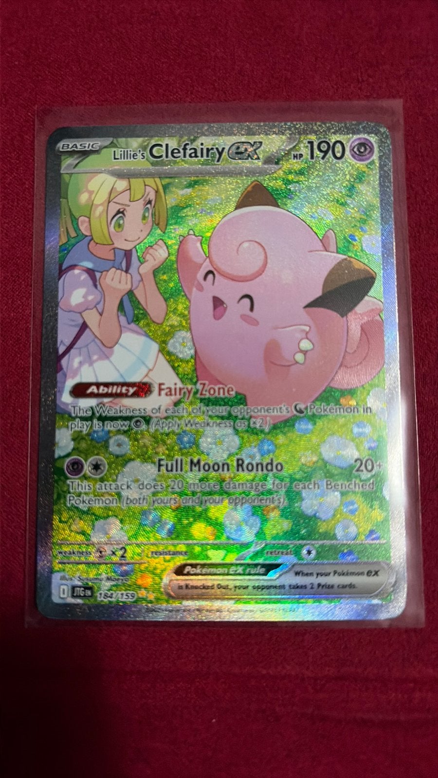 Lillie's Clefairy EX Full Art Pokémon Kaart, Hobby en Vrije tijd, Verzamelkaartspellen | Pokémon, Ophalen of Verzenden, Zo goed als nieuw