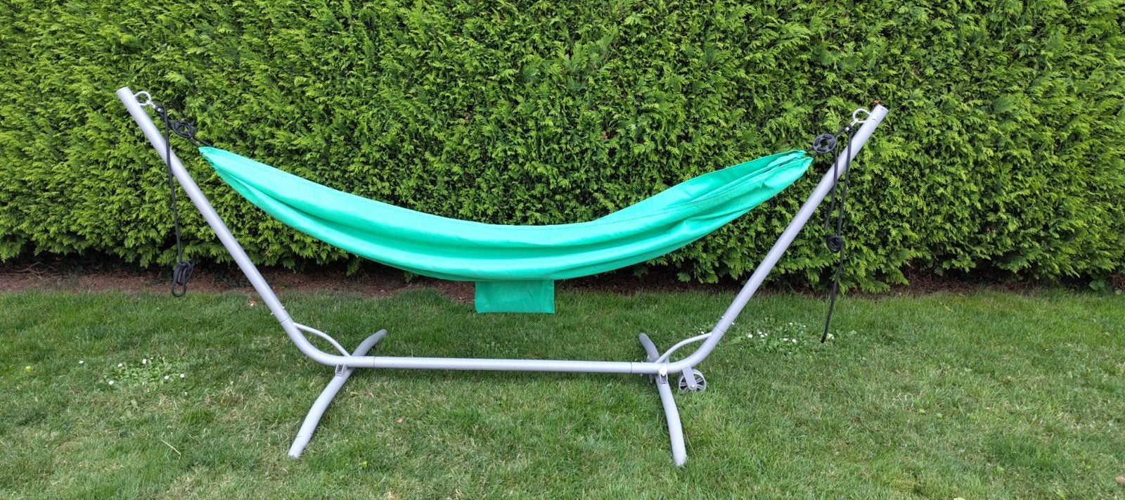 IKEA Risö hangmat met standaard - groen aluminium, Ophalen, Gebruikt, Met standaard, Eenpersoons