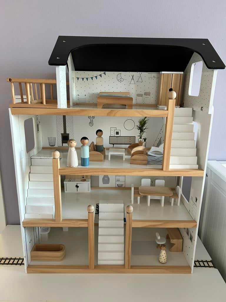 XL houten poppenhuis Petite Amélie, Kinderen en Baby's, Speelgoed | Poppenhuizen, Ophalen, Gebruikt, Poppenhuis