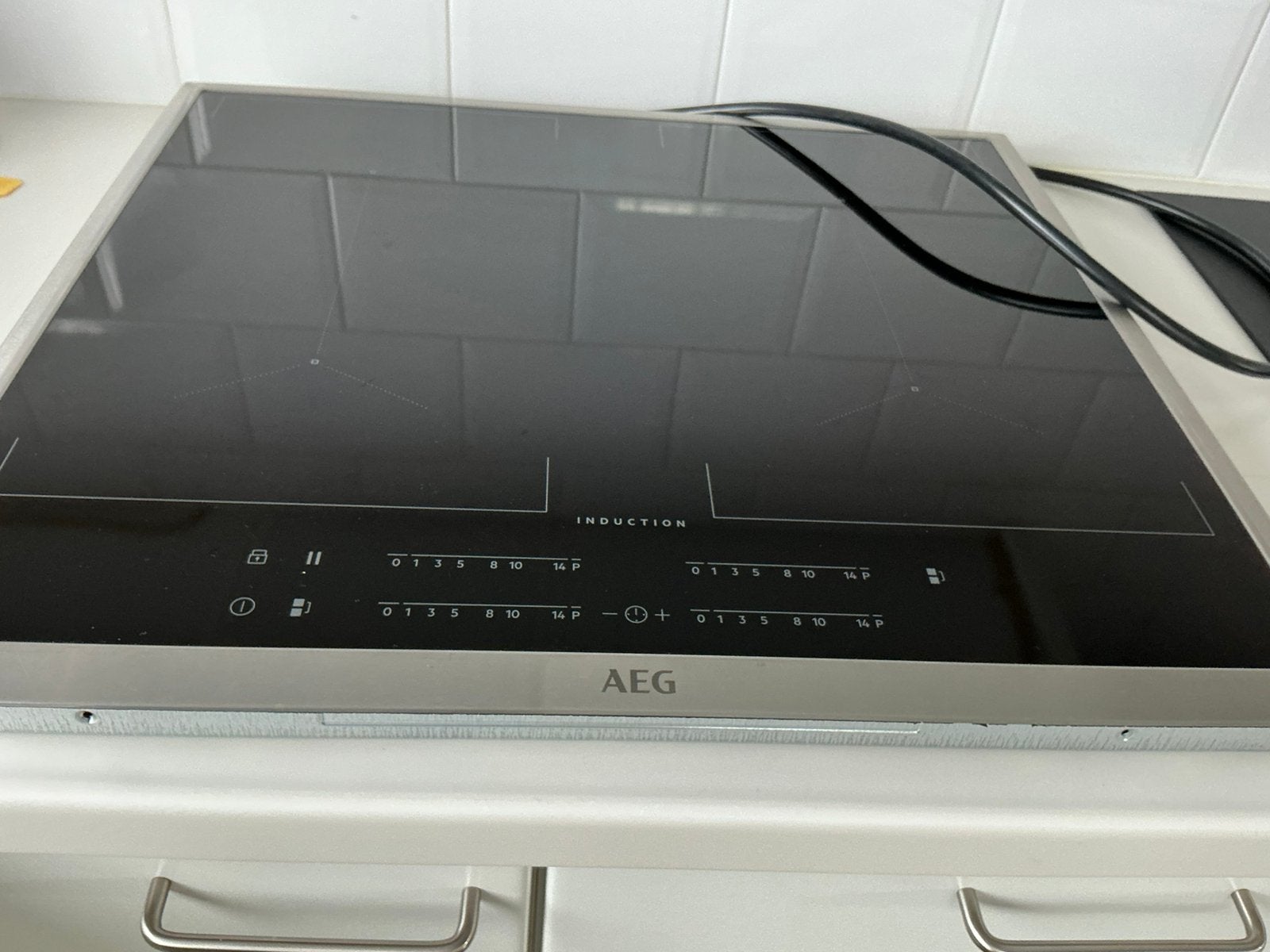 AEG IKE64450XB - Inbouw inductie kookplaat, Ophalen, 4 kookzones, Zo goed als nieuw, Inbouw