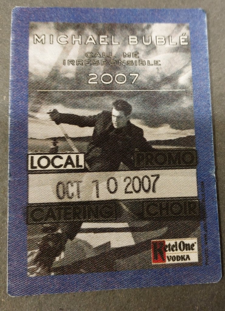 Michael Bublé BACKSTAGE PASS Rotterdam 10 october 2007, Gebruikt, Michael Buble, Verzenden, NvT