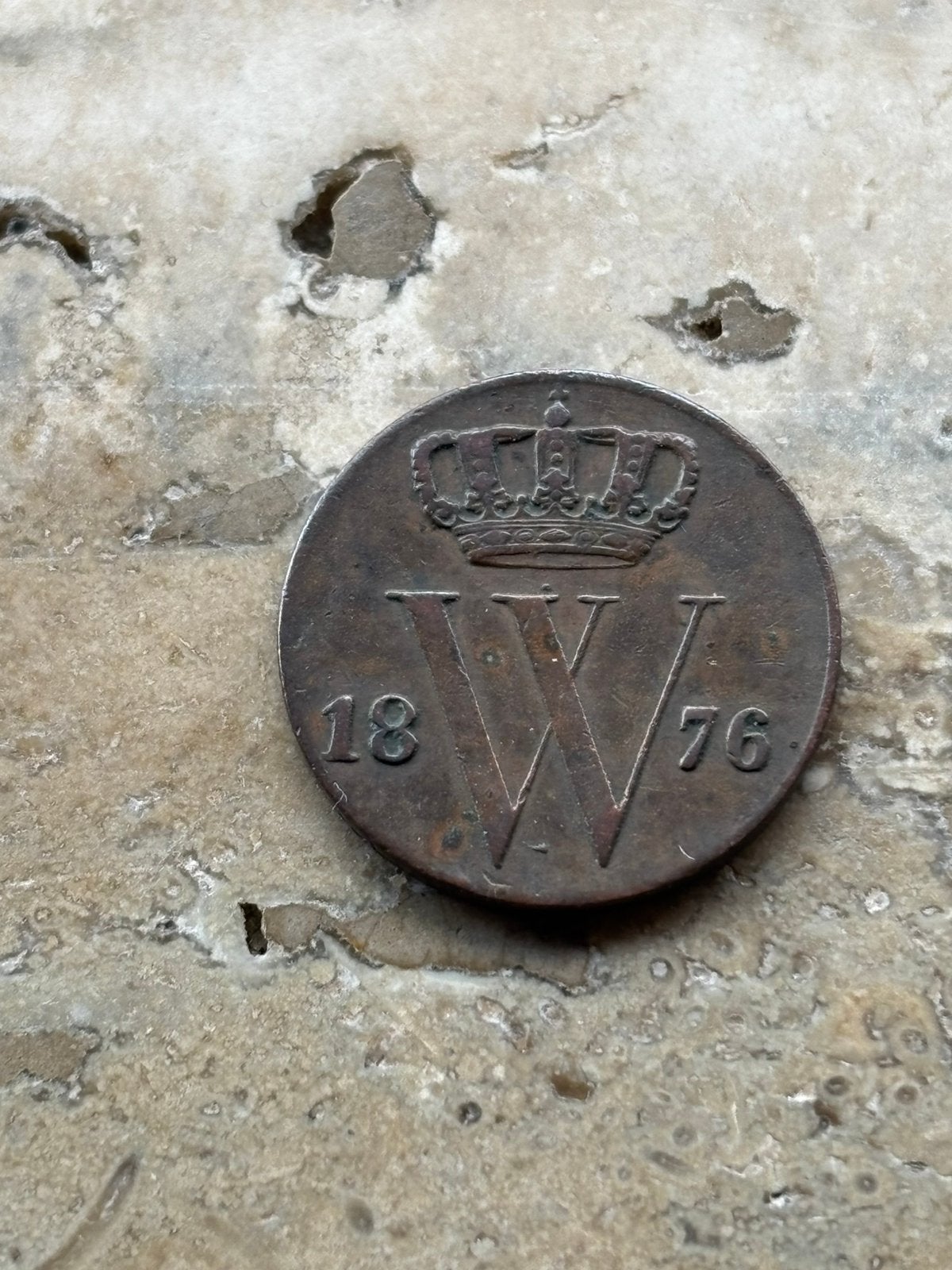 1/2 cent 1876 Willem III, zeer mooie kwaliteit, Postzegels en Munten, Ophalen of Verzenden, Koning Willem III, Losse munt