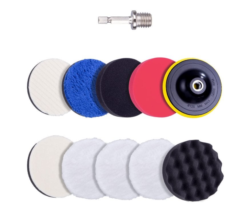 11 stuks auto-polijstpads, 125 mm, polijstopzetstuk, set pol, Ophalen of Verzenden, Nieuw