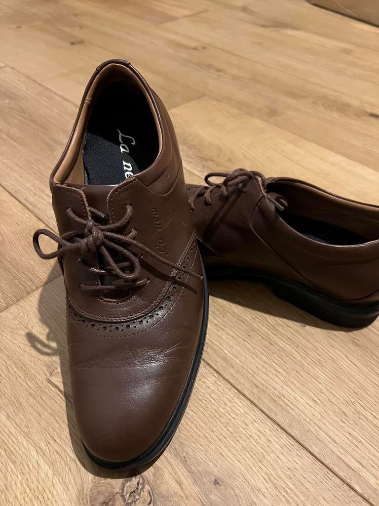 Leather shoes! Barely wear, new!!, Ophalen of Verzenden, Zo goed als nieuw, Zwart