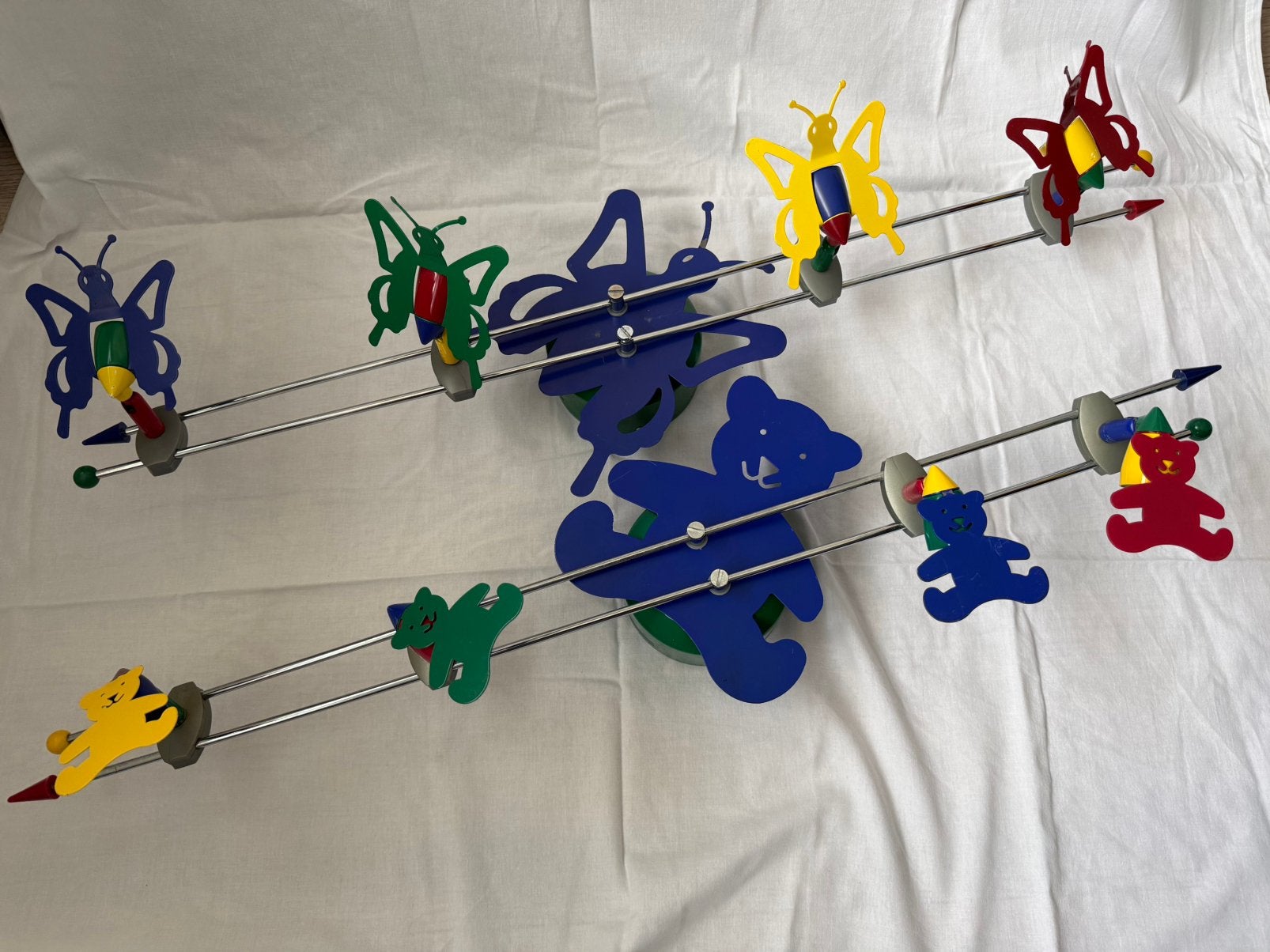 Vintage Memphis Milano stijl plafondlampen - set van twee, Huis en Inrichting, Gebruikt, Meerkleurig, Plafondspot, Ophalen of Verzenden