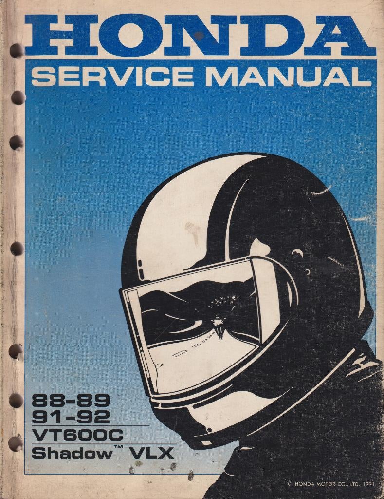 Honda VT600C-VLX600 Shadow Service manuel Engels 1988-1992, Ophalen of Verzenden, Gebruikt
