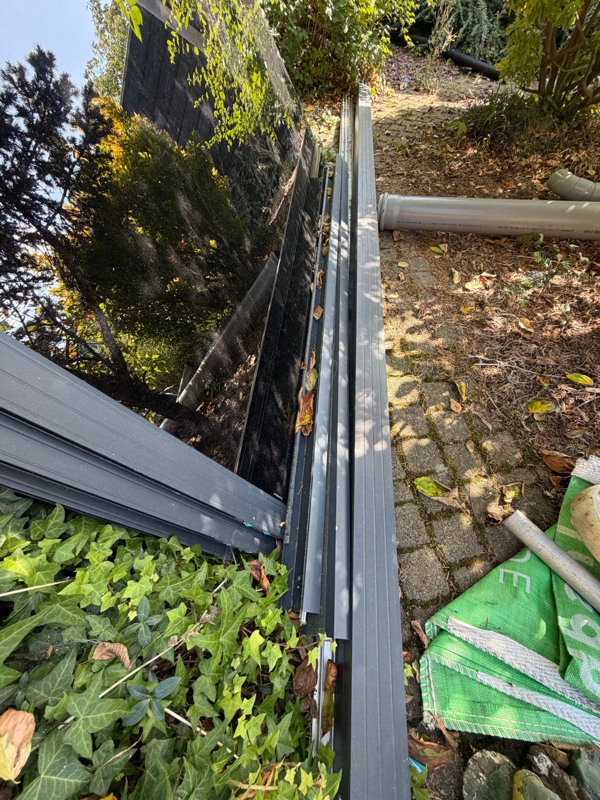 Schuifpui voor veranda getint glas 4 meter, Ophalen, Gebruikt, 160 cm of meer, Glasplaat