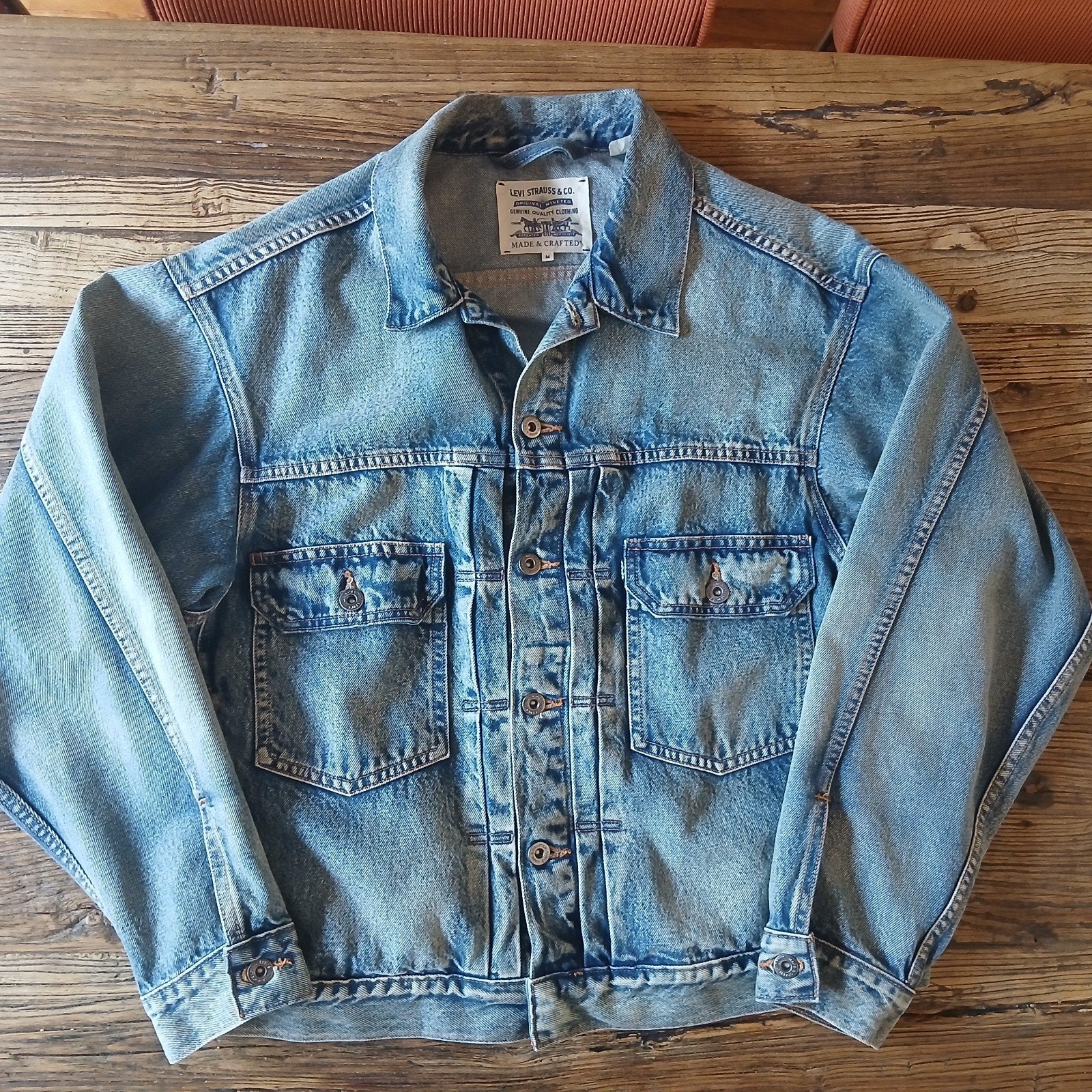 Levis type 2 trucker jacket maat M, Levi's, Ophalen of Verzenden, Zo goed als nieuw, Maat 48/50 (M)