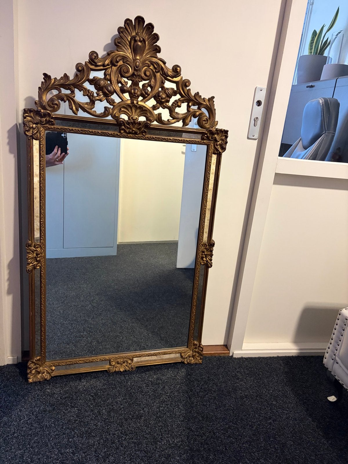 Vintage DeKnudt Spiegel 0995.121 - Barok/Rococo Stijl, Antiek en Kunst, Ophalen, Rechthoekig