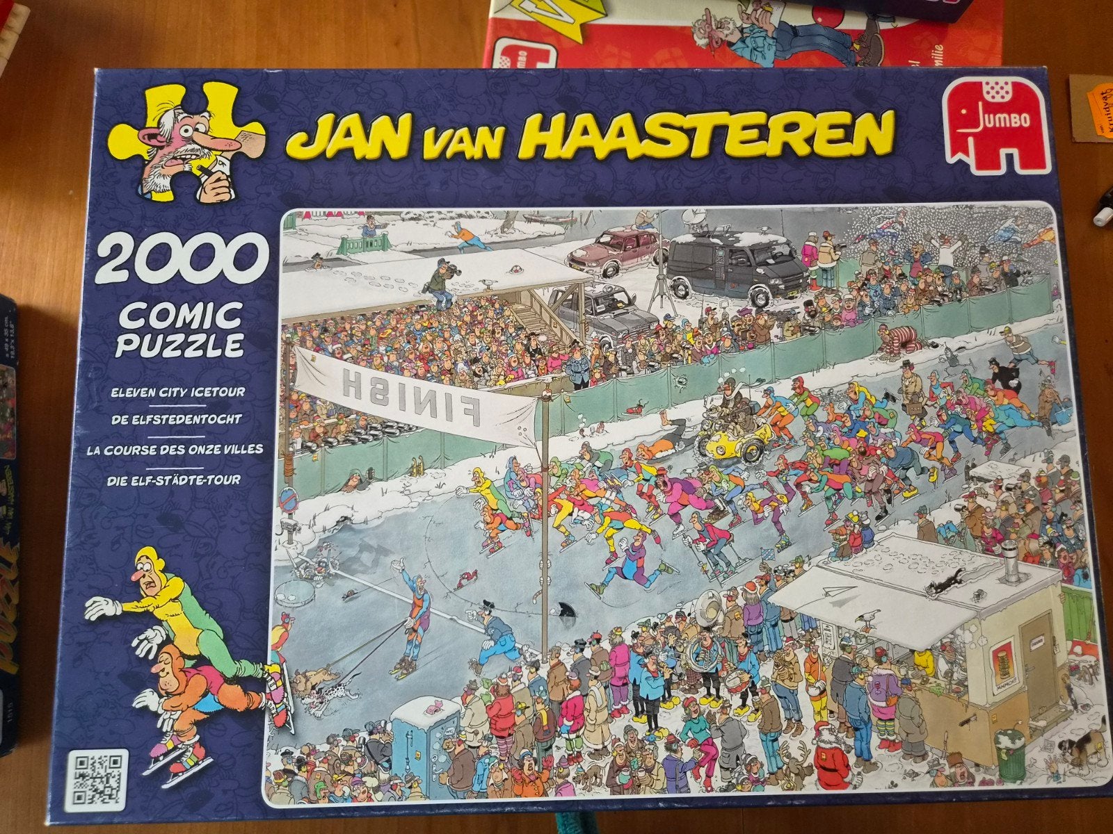 Jan van Haasteren Comic Puzzel - Elfstedentocht 2000 stukjes, Ophalen of Verzenden, Meer dan 1500 stukjes, Zo goed als nieuw, Legpuzzel