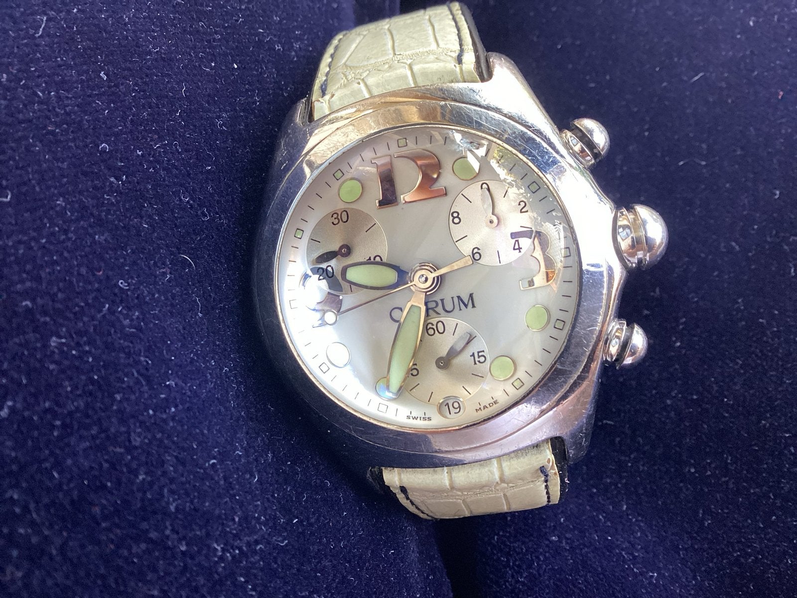 Corum Boutique Polshorloge - Zo goed als nieuw, Sieraden, Tassen en Uiterlijk, Overige merken, Leer, Staal, Polshorloge