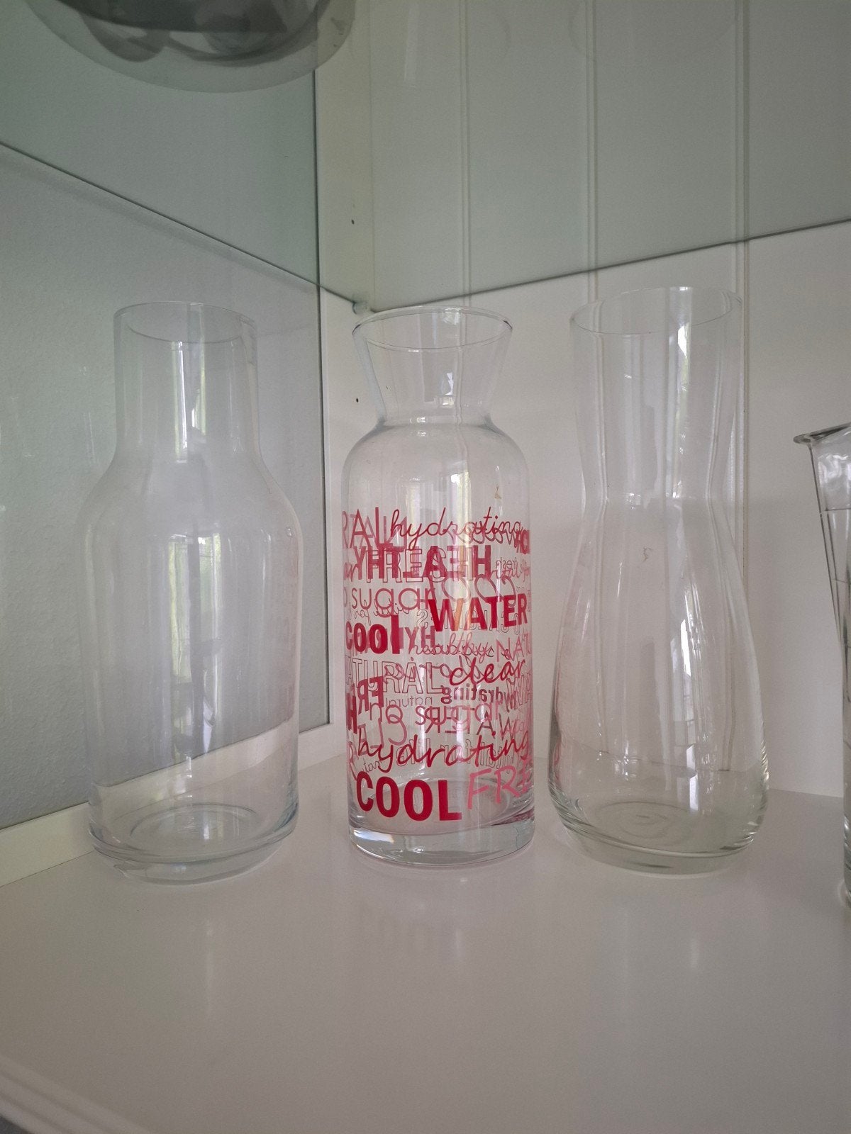 sap karaffen, Ophalen, Glas