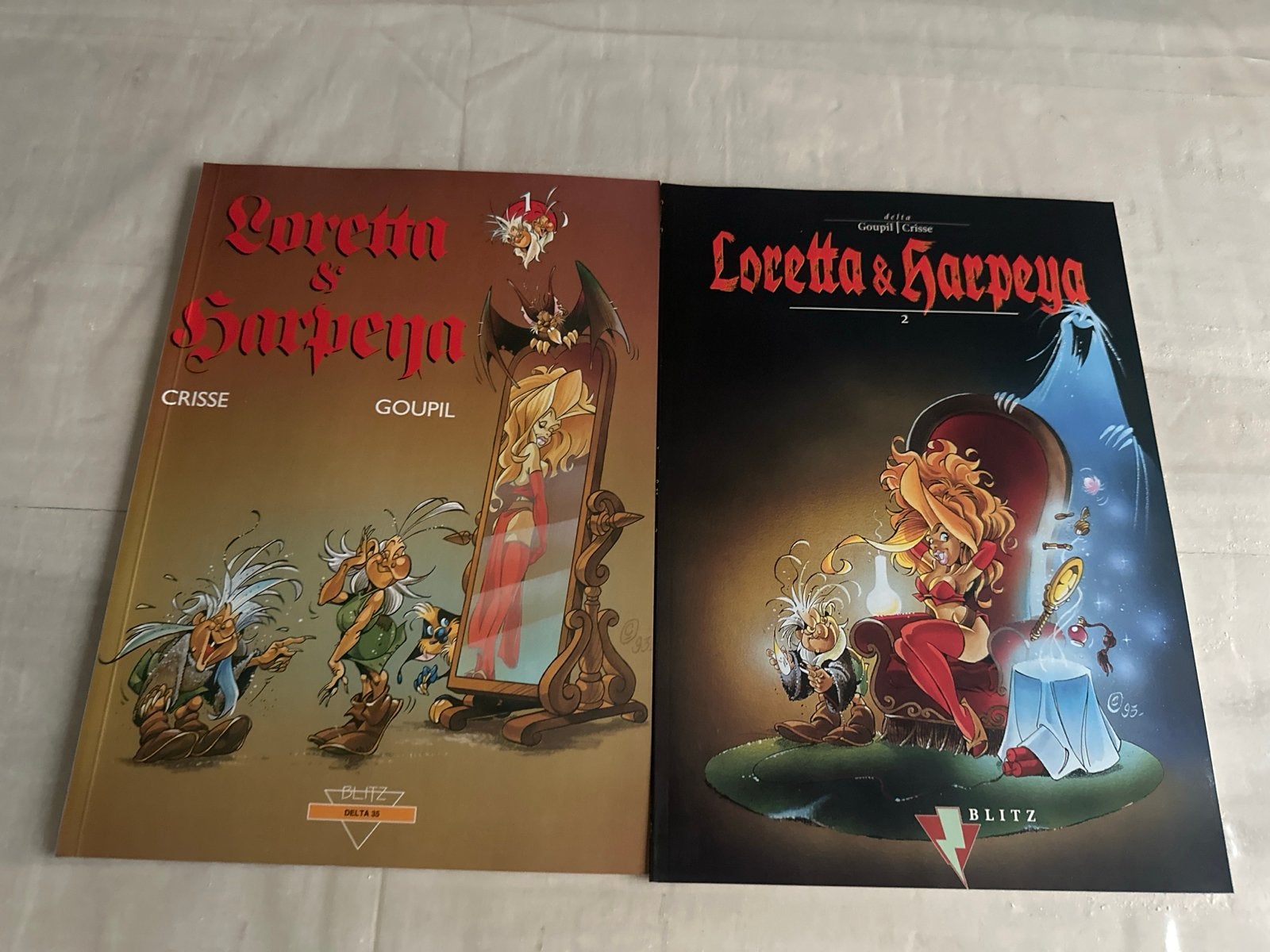 Loretta & Harpeya - Deel 1 & 2 - Stripboeken, Ophalen of Verzenden, Zo goed als nieuw