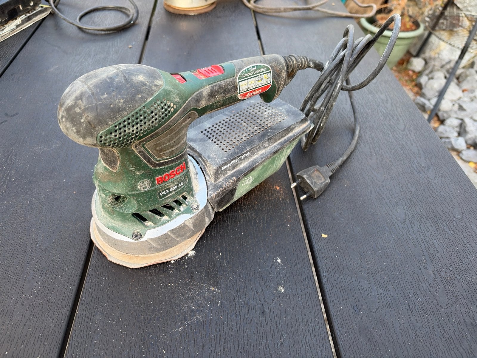 Bosch PEX 400 AE Excentrische schuurmachine, Ophalen of Verzenden, Gebruikt, Minder dan 600 watt, Excentrische schuurmachine