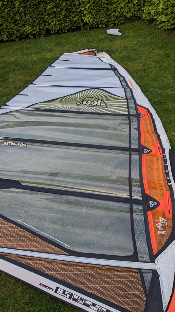 KA Koncept 8.5 m² windsurfzeil in goede staat., Ophalen of Verzenden, Gebruikt, Zeil